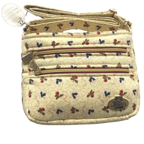 NEW NaRaYa Floral Crossbody Bag Wristlet & Makeup Front Pockets Cottagecore NWT - Picture 1 of 9